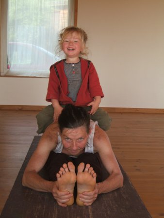 Yoga for kids at the Clare Island retreat centre